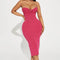 Got Me Twisted Sweater Midi Dress - Pink