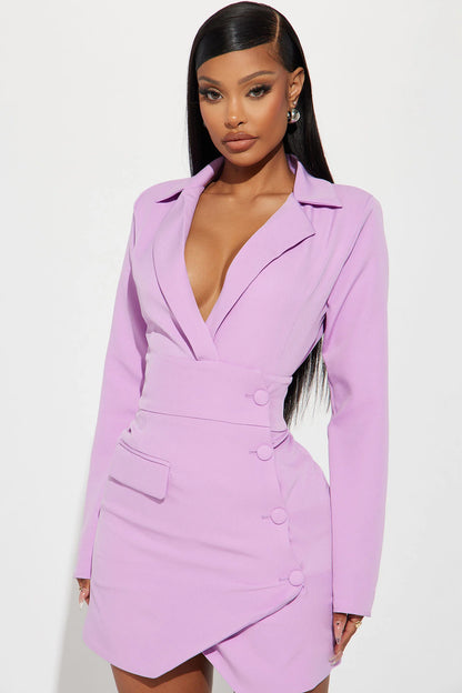 Lola Blazer Mini Dress - Lavender