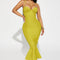 Speak the Truth Bandage Midi Dress - Chartreuse