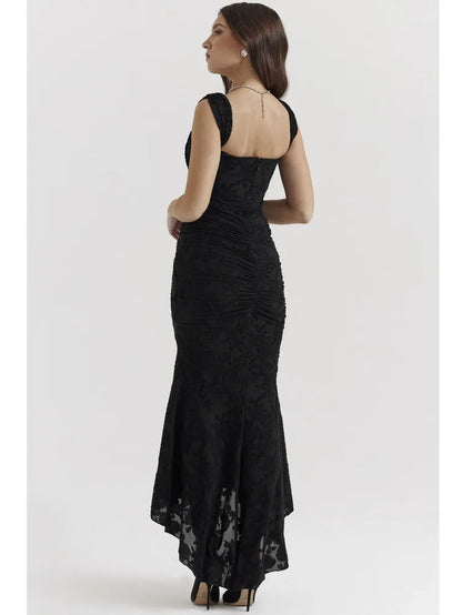 Sexy Camisole Patchwork Zipper Evening Dress